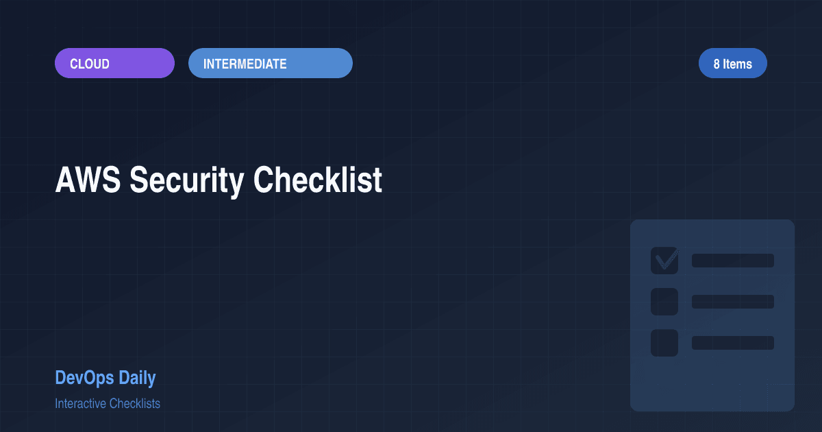 AWS Security Checklist
